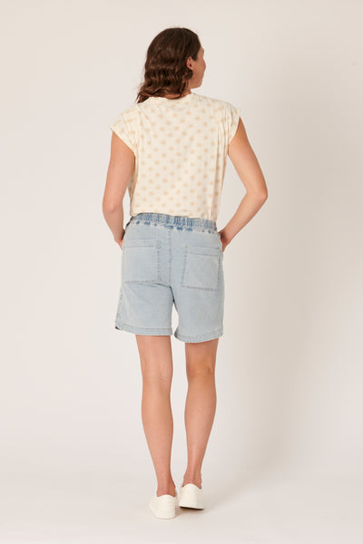 The LABoratory - Beach Shorts - Light Blue - Womens Fashion