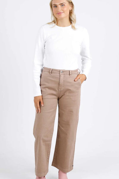 Elm - Scarlet Wide Leg Pant - Mocha - Womens Fashion