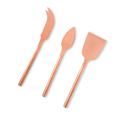 Copper 3 Piece Cheese Knife Set