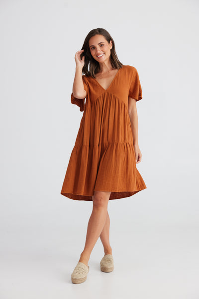 Holiday - Lola Dress - Copper - Womens Fashion