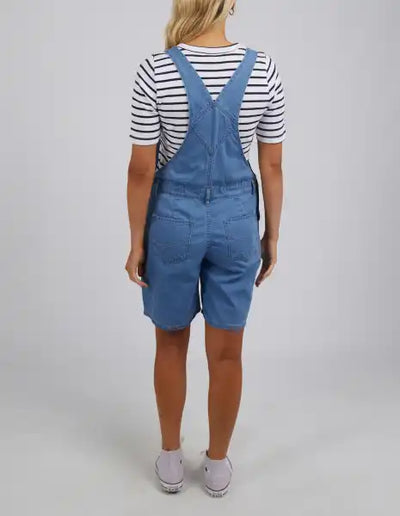 Matilda Short Overalls | Mid Blue Wash