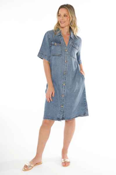 Jump - Willow Denim Dress - Womens Fashion