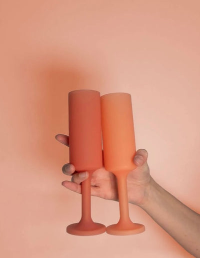 Seff | Terra + Peach | Champagne Flutes