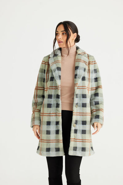 Jungle Coat | Sage Check