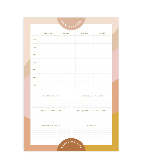 Muse A4 Meal Planner Magnet Notepad