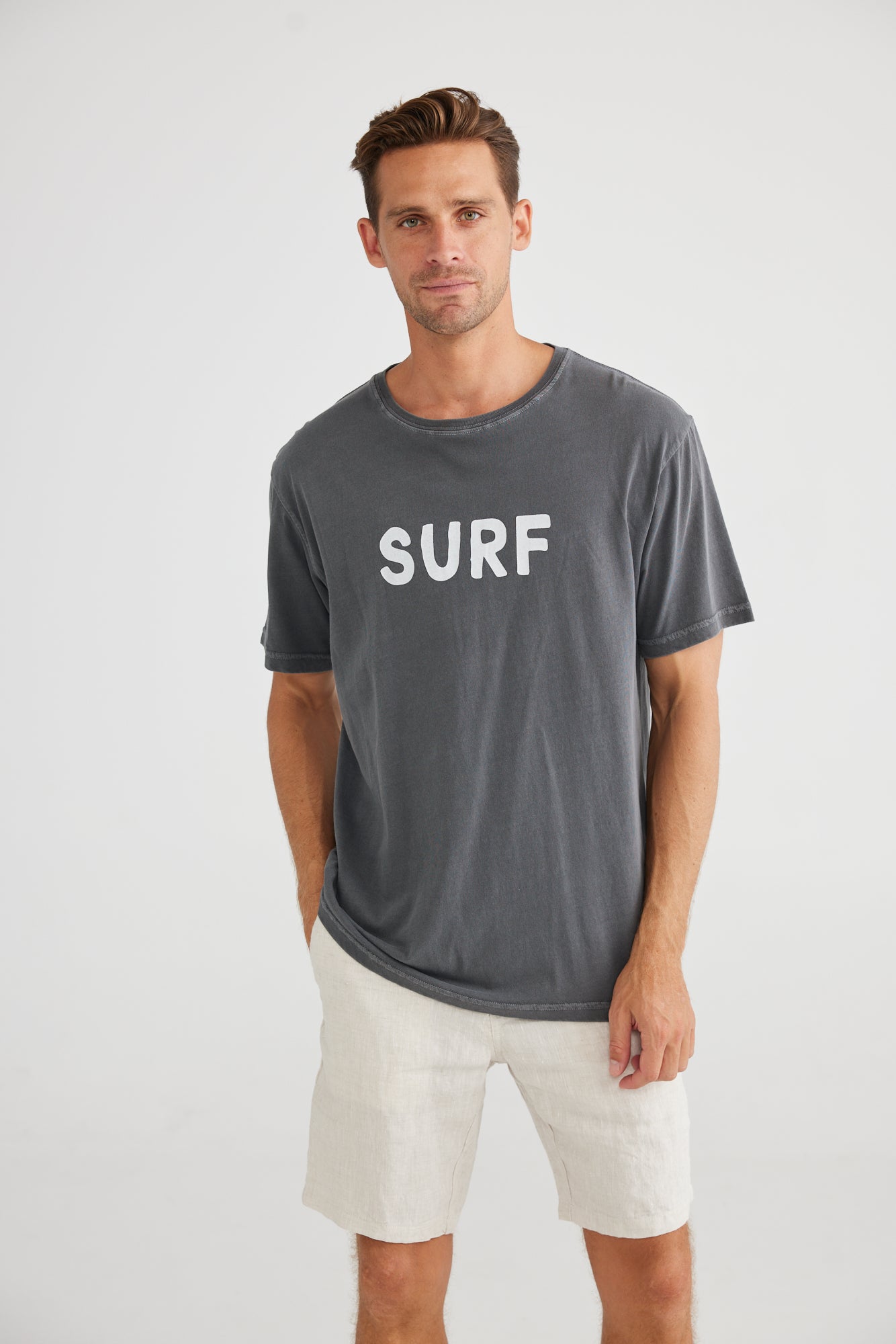 SURF TEE - CHARCOAL