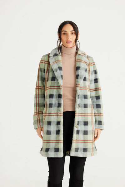 Jungle Coat | Sage Check