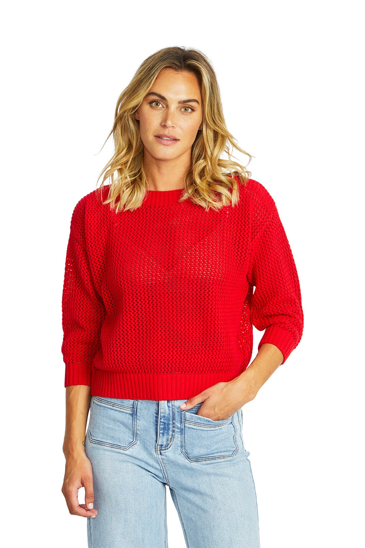 Ellie Open Knit Top | Poppy