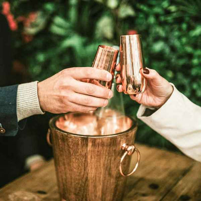 Copper Stemless Champagne Flutes