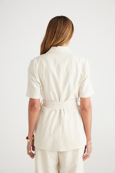 Brave & True - Jolie Short Sleeve Jacket - Natural - Womens Fashion