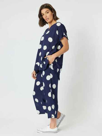 Clarity - Spot The Top - Navy - Womens Fashion