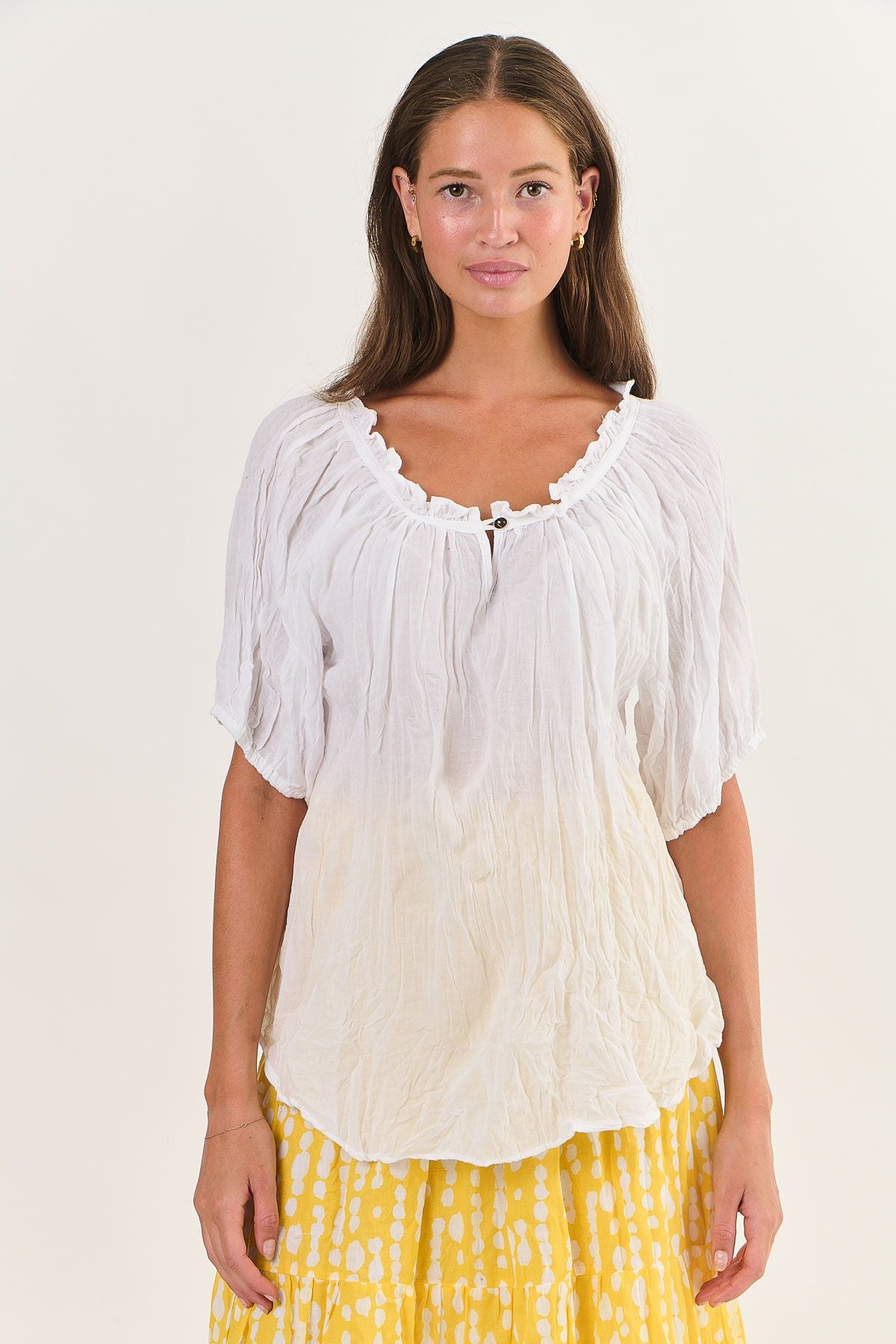 Namastai - P105 Top - White - Womens Fashion