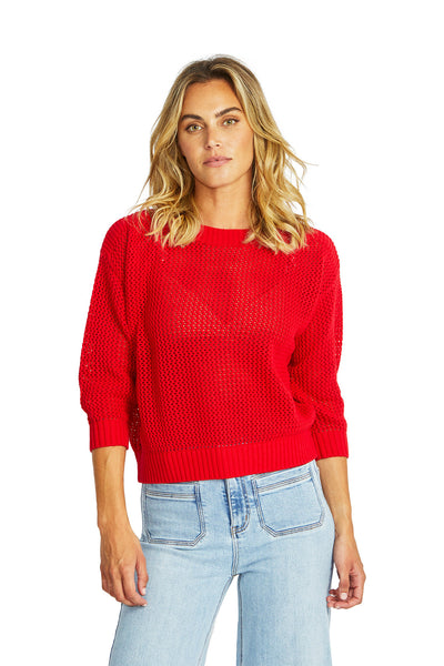 Ellie Open Knit Top | Poppy