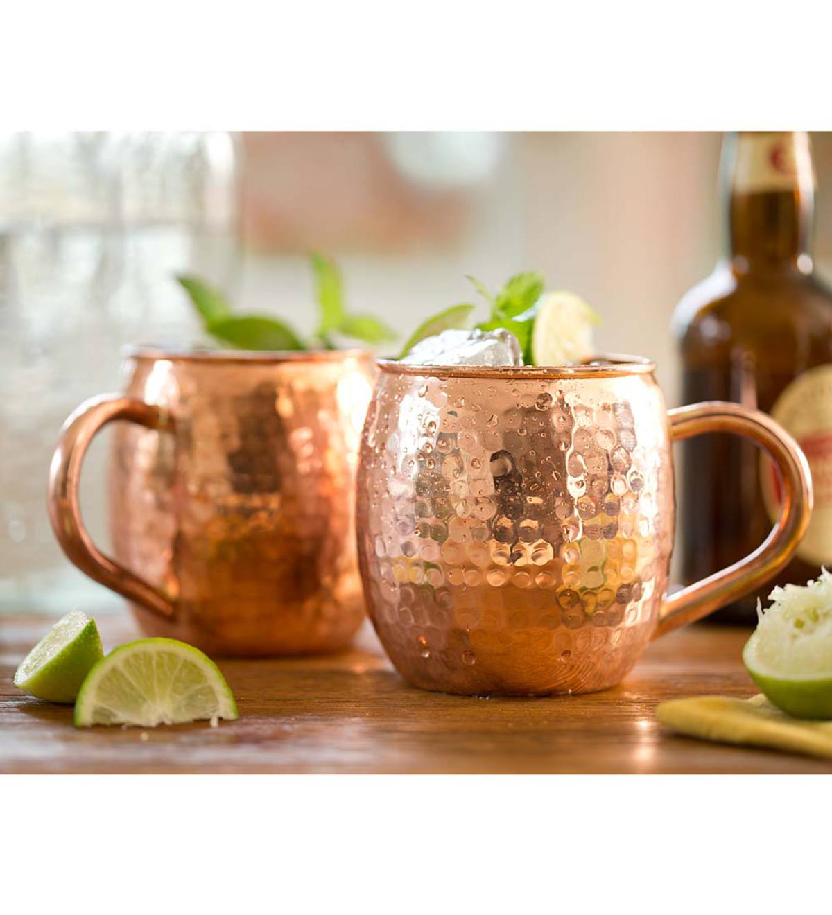 Copper Hammered Mugs