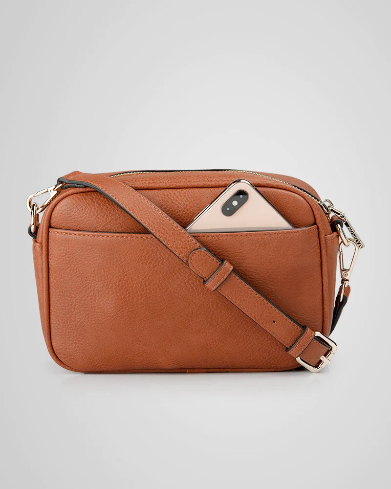 MONICA CAMERA CROSSBODY BAG - Tan