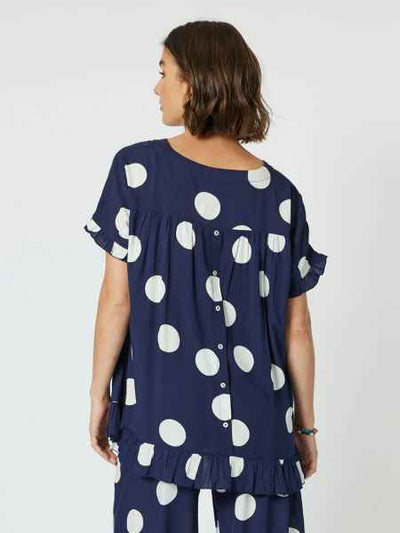 Clarity - Spot The Top - Navy - Womens Fashion