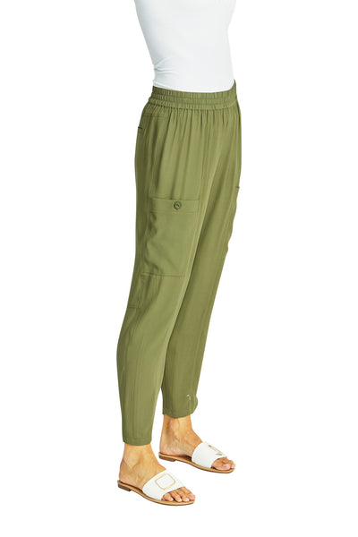 Ping Pong - Helen Slinky Cargo Pants - Khaki - Womens Fashion