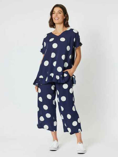 Clarity - Spot The Top - Navy - Womens Fashion