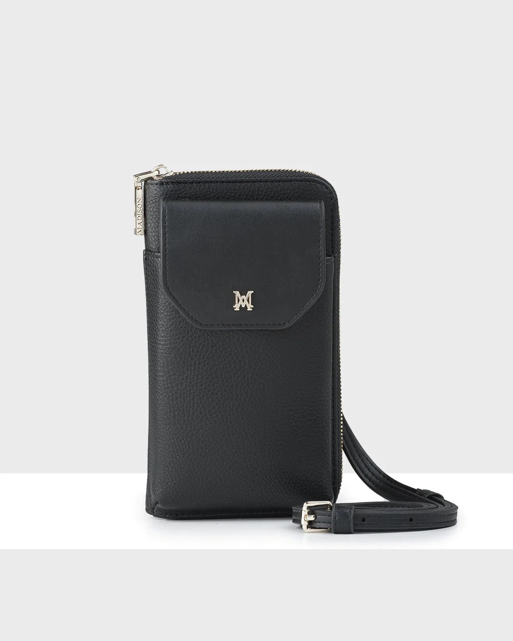 HALLIE PHONE WALLET & CROSSBODY BAG - Black