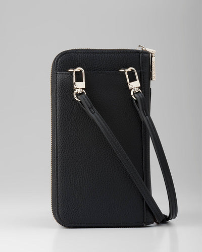 HALLIE PHONE WALLET & CROSSBODY BAG - Black