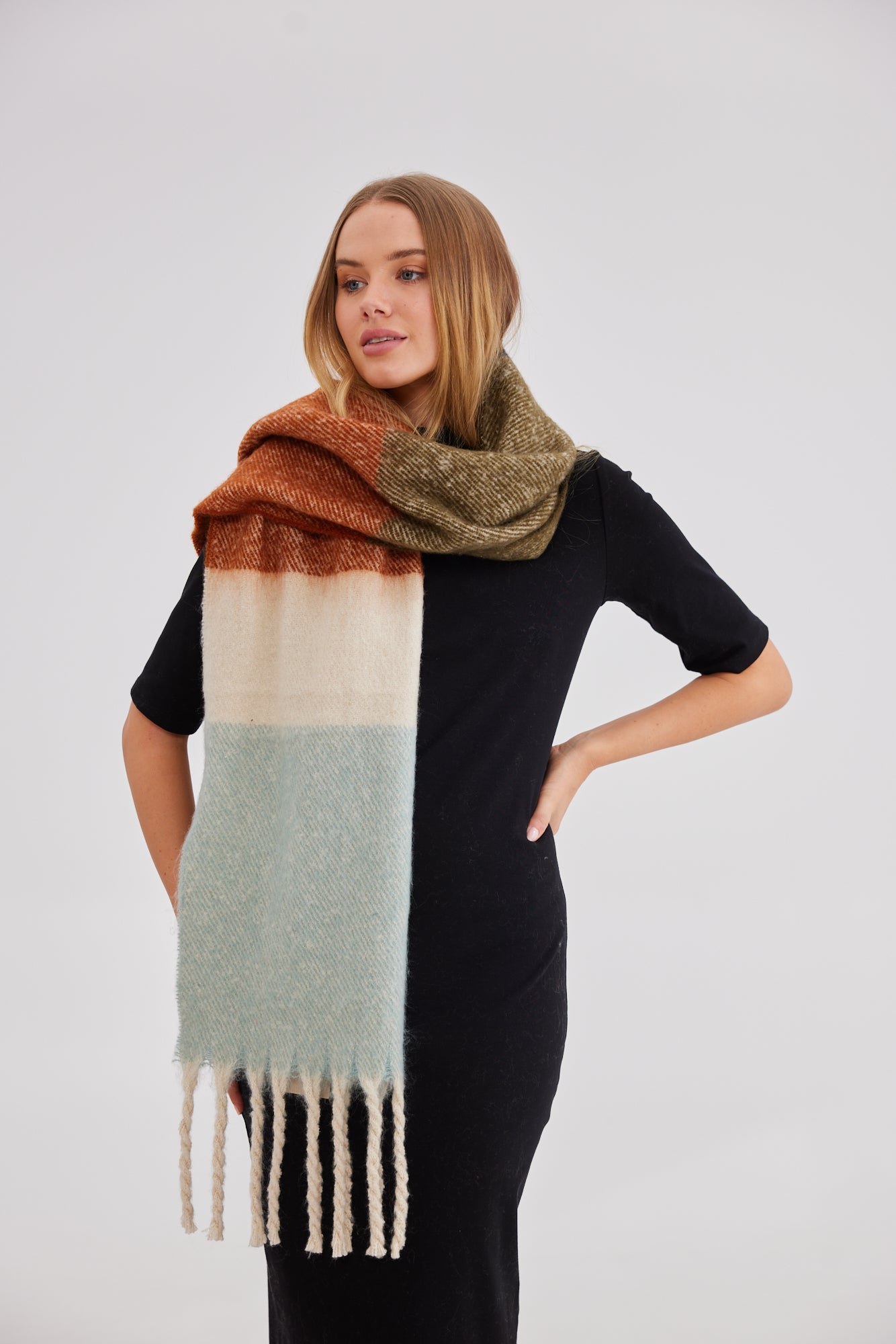 Hunter Scarf - Olive + Copper