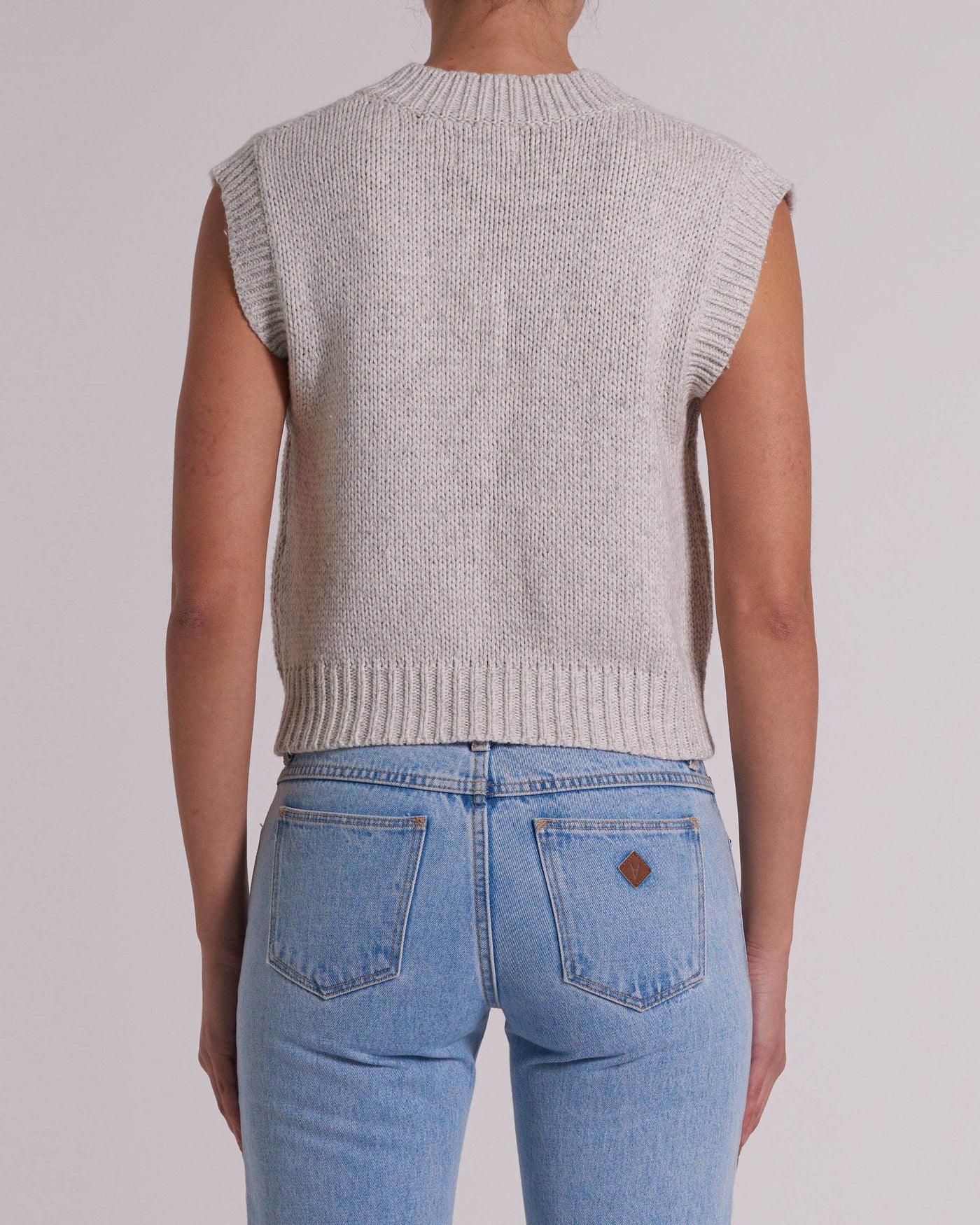 Abrand - Knit Vest - Grey - Womens Fashion