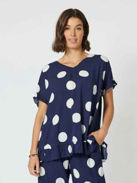 Clarity - Spot The Top - Navy - Womens Fashion