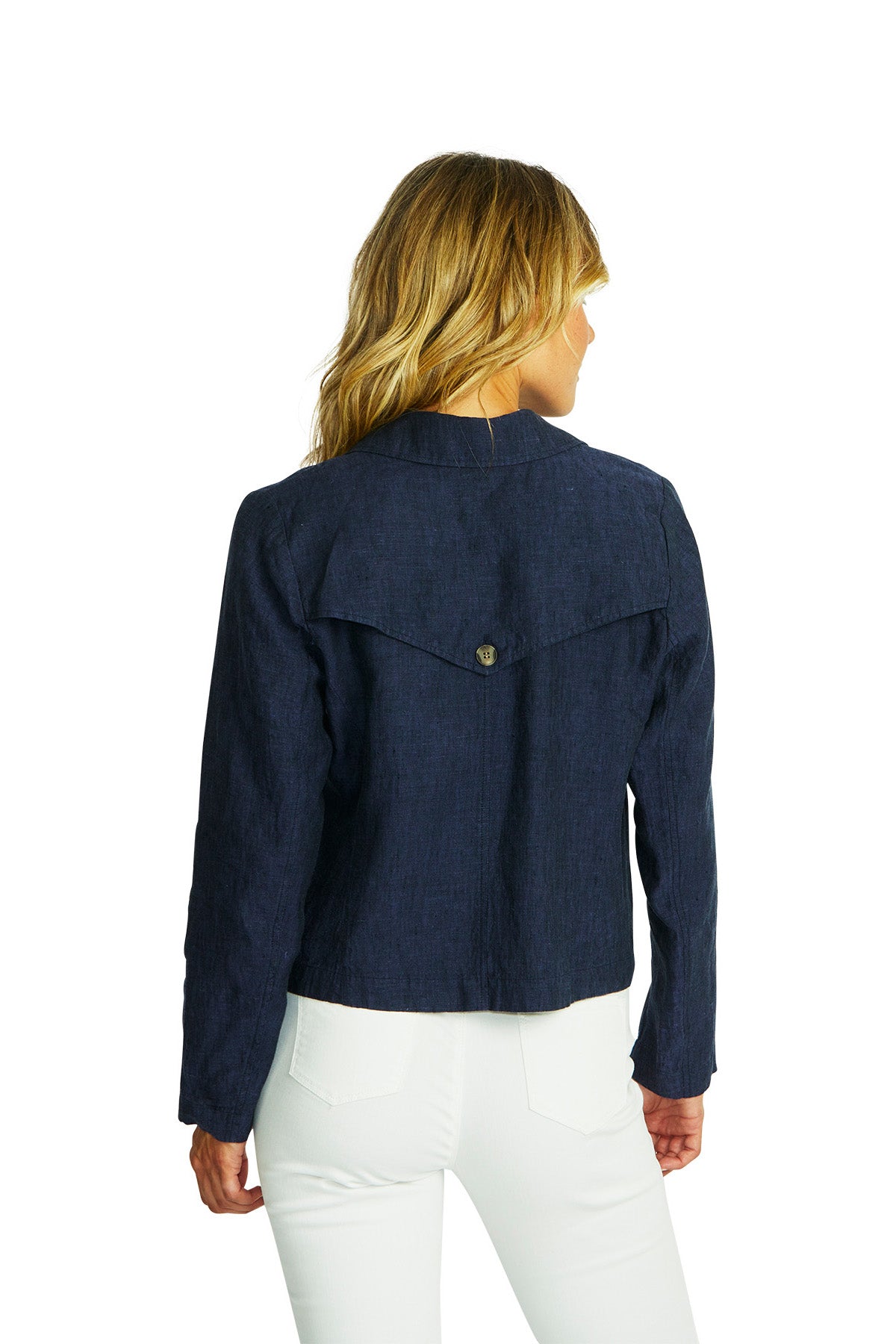 Ping Pong - Brooklyn Linen Jacket - Navy - Womens Fashion