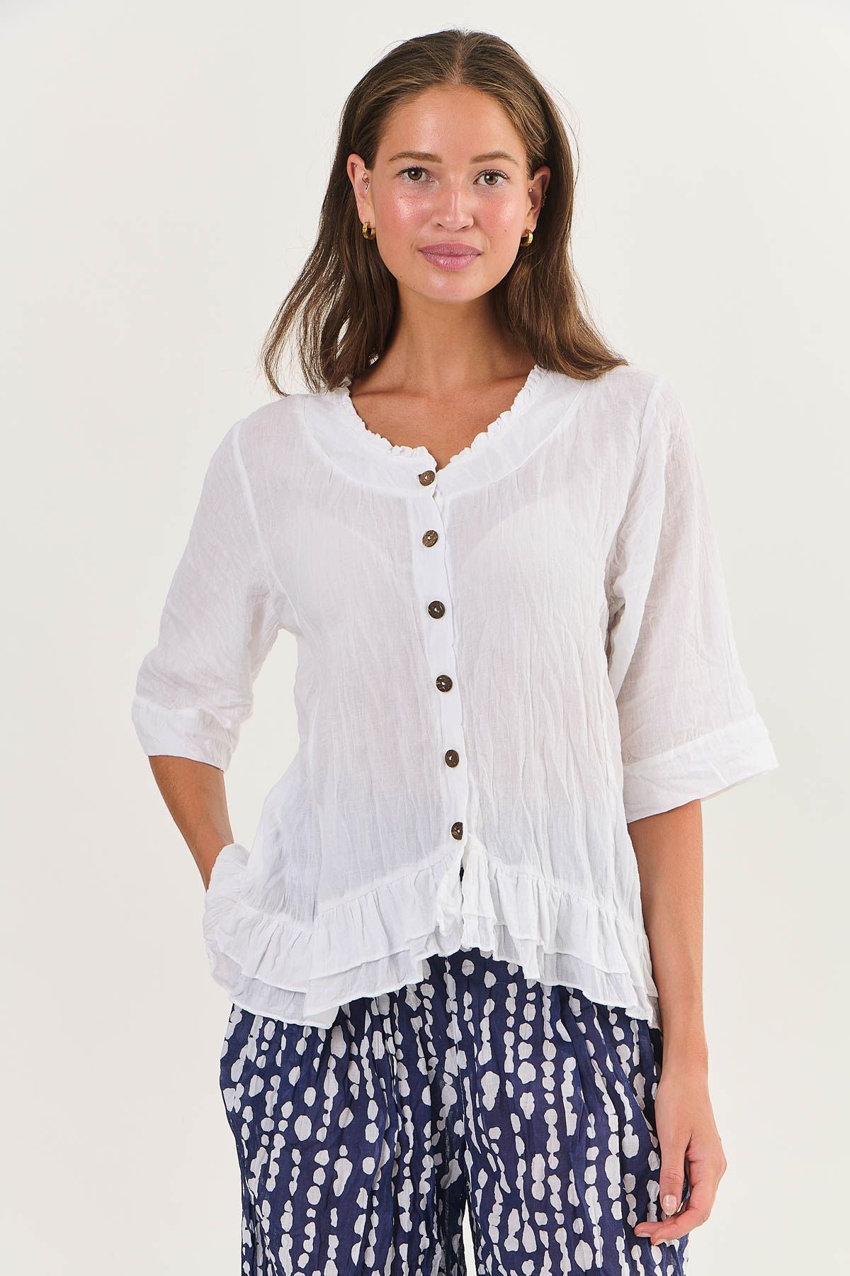 Namastai - N70 Top - White - Womens Fashion