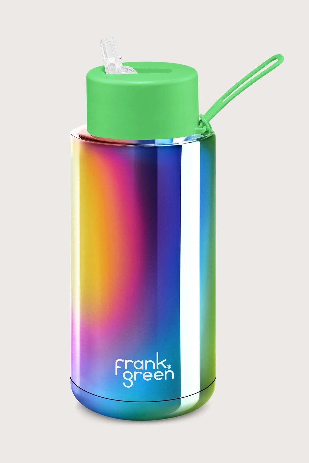 Frank Green - 34oz / 1L - Chrome Rainbow 1L / 34oz Straw Lid